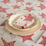 Load image into Gallery viewer, Christmas Red Star napkins - Pack 6 Units - 100% Natural Cotton - Sauf Home