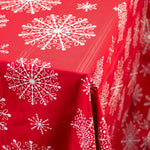Load image into Gallery viewer, Christmas tablecloth Snow - 100% Natural Cotton - Sauf Home